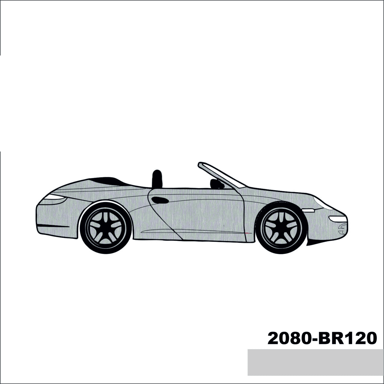 3M Araç Kaplama Folyosu 2080-BR120 Brushed Aluminum