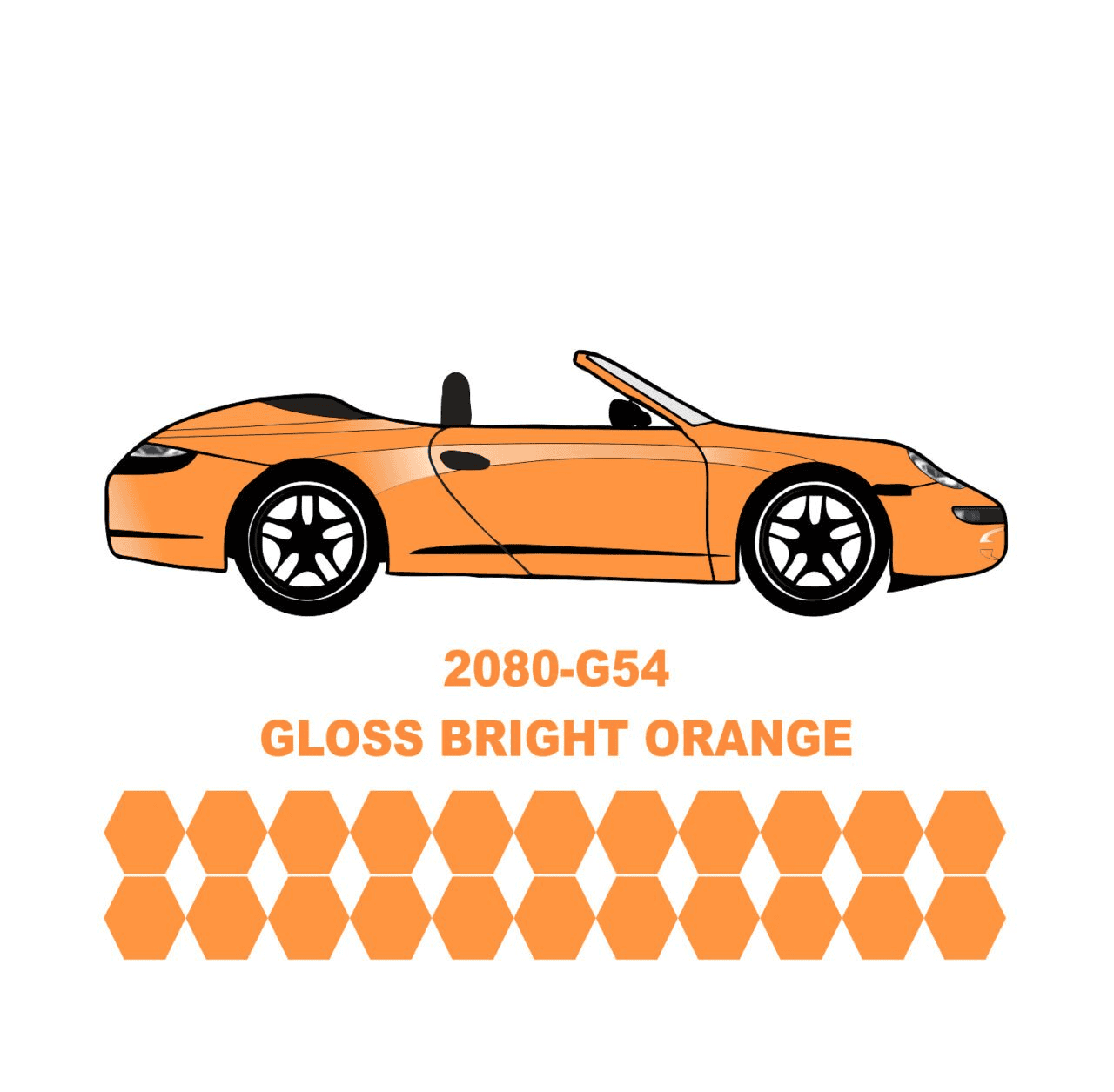 3M Araç Kaplama Folyosu 2080-G54 Bright Orange