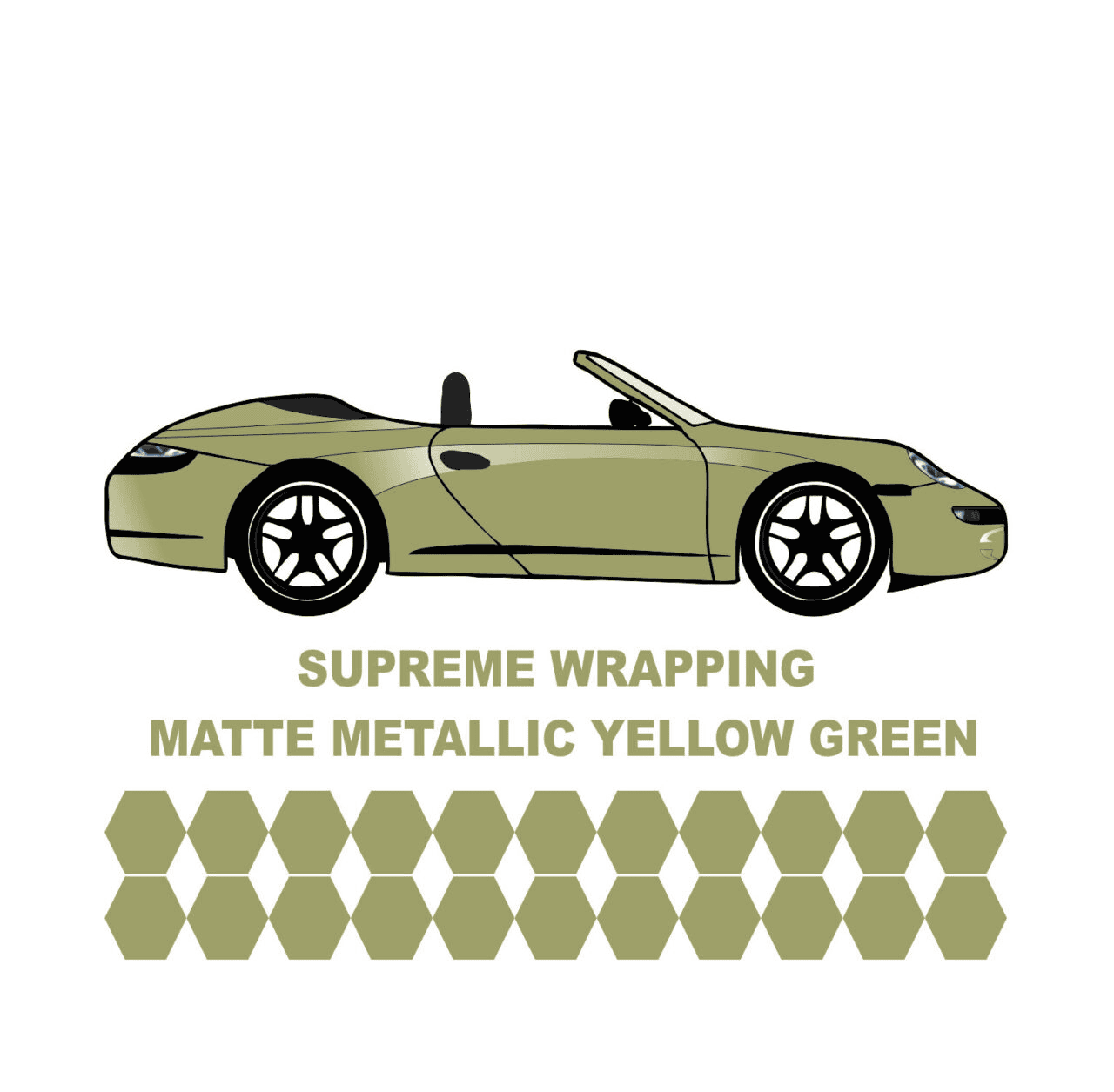 Avery Dennison-Araç Kaplama Folyosu SWF Matte Metallic Yellow Green