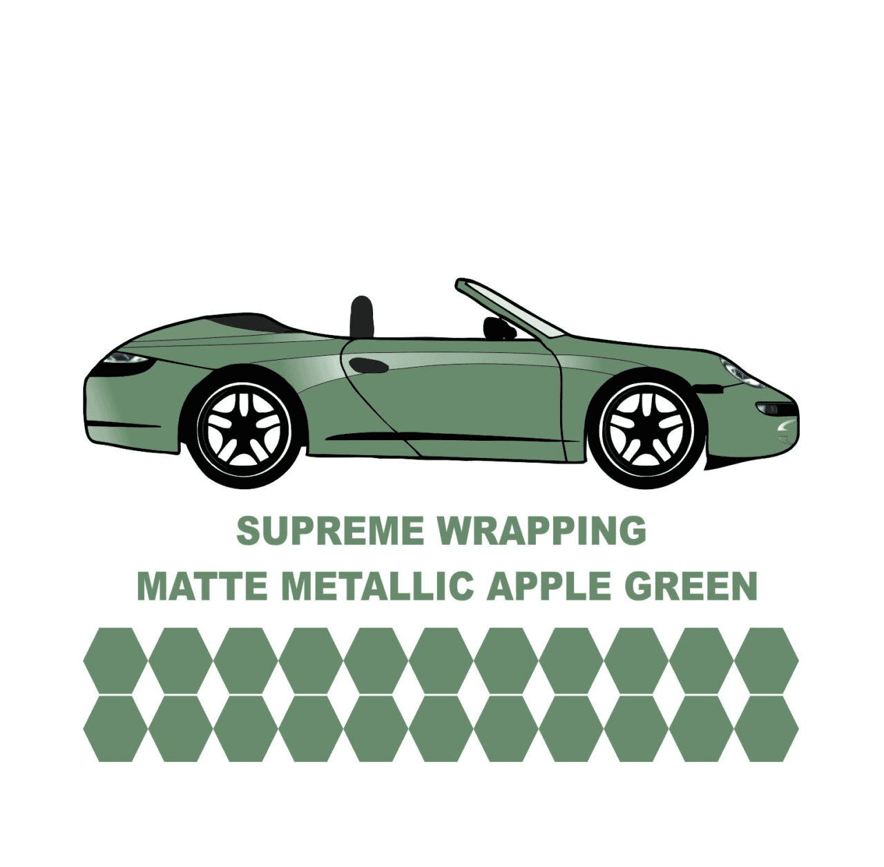 Avery Dennison-Araç Kaplama Folyosu SWF Matte Metallic Apple Green