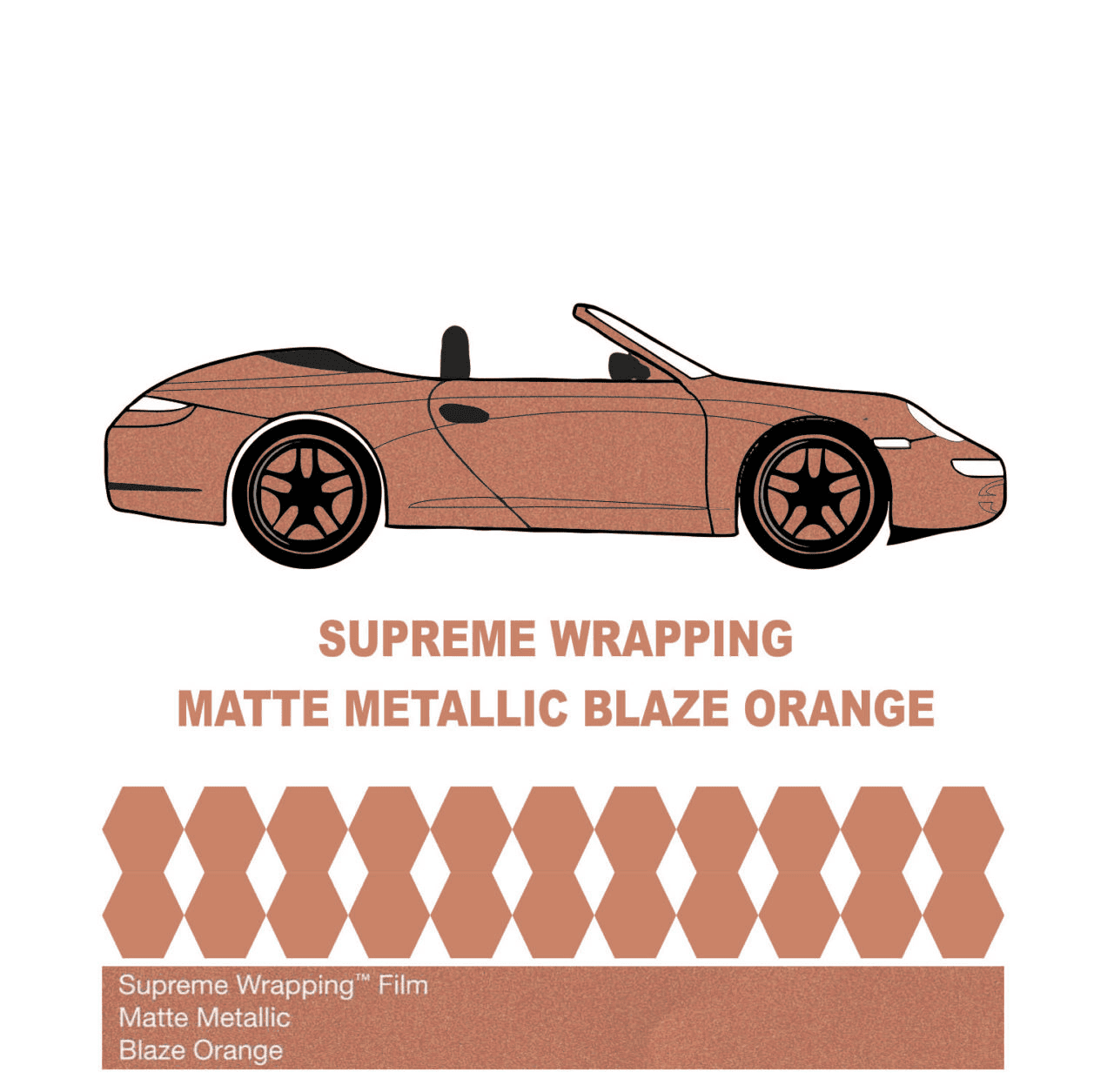 Avery Dennison-Araç Kaplama Folyosu SWF Matte Metallic Blaze Orange