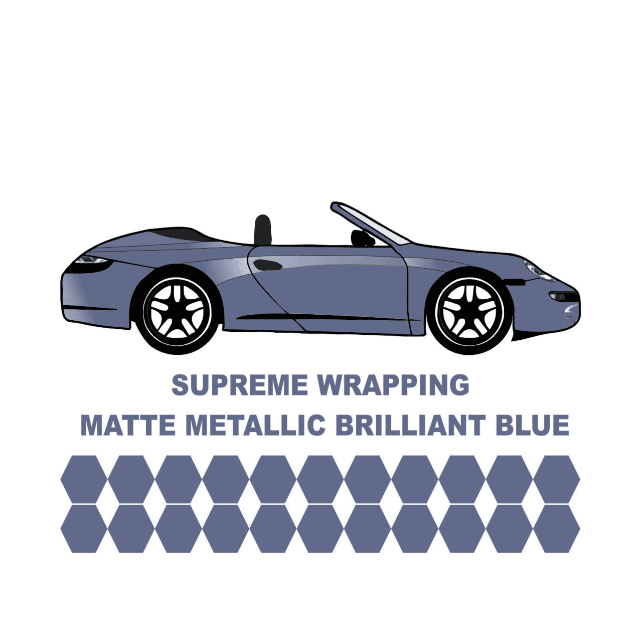 Avery Dennison-Araç Kaplama Folyosu SWF Matte Metallic Brilliant Blue