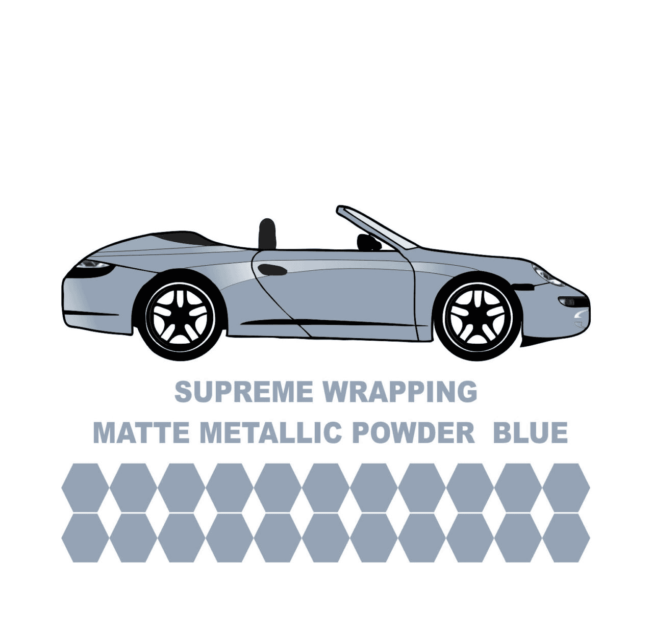 Avery Dennison-Araç Kaplama Folyosu SWF Matte Metallic Powder Blue