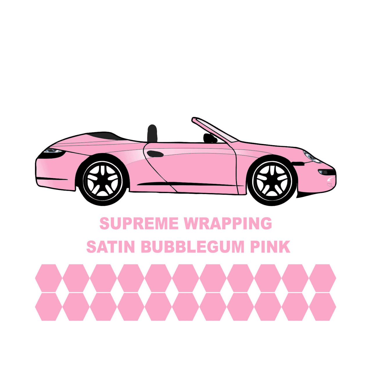 Avery Dennison-Araç Kaplama Folyosu SWF Satin Bubblegum Pink